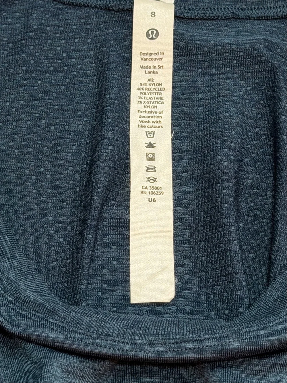 Lululemon Swiftly Tech Long Sleeve Shirt Women’s 8 Blue Thumbholes Running